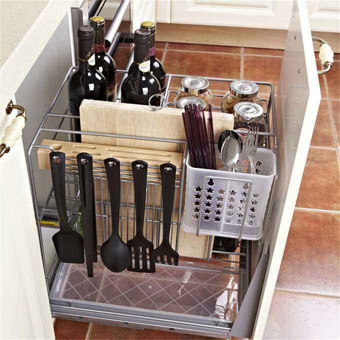 櫥柜拉籃底裝滑軌安裝方法，學(xué)會了家居安裝不在話下