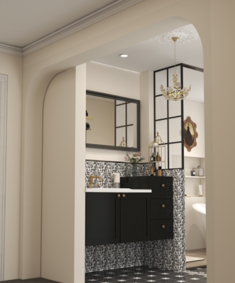 北歐風格家具介紹：復古花磚絕美了！懸掛式浴室柜也能很復古