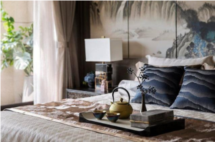 現(xiàn)代別墅設(shè)計裝修：新中式別墅設(shè)計怎么搭配窗簾色彩？