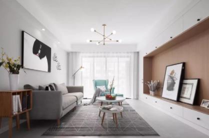 歐式客廳裝修設(shè)計：客廳選窗簾，簡單的純色，自然舒適也耐看