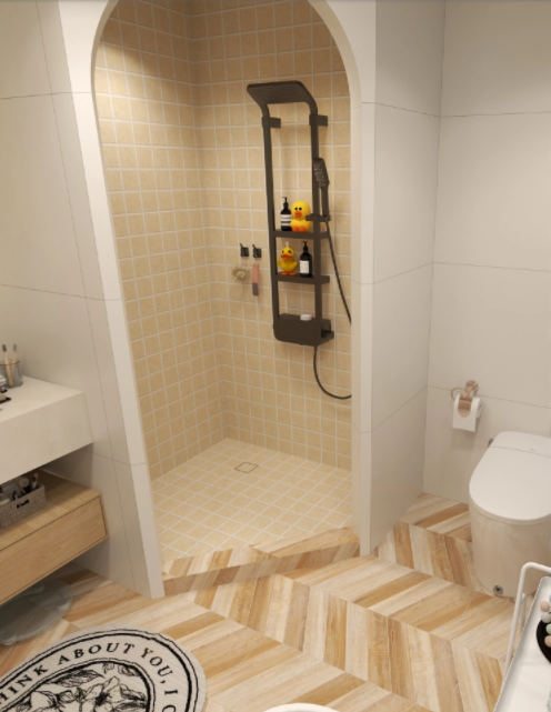 浴室裝修設(shè)計，領(lǐng)略磚砌淋浴房的美！