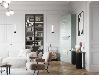 新古典家具;綠色和粉紅色的新古典內(nèi)飾！