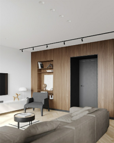 廣州室內(nèi)設(shè)計(jì)教程：優(yōu)雅木炭和棕色公寓室內(nèi)設(shè)計(jì)！