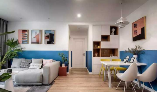 室內(nèi)中式裝修案例：簡(jiǎn)美式三居裝修案例，客廳陽(yáng)臺(tái)的收納柜好看又實(shí)用！