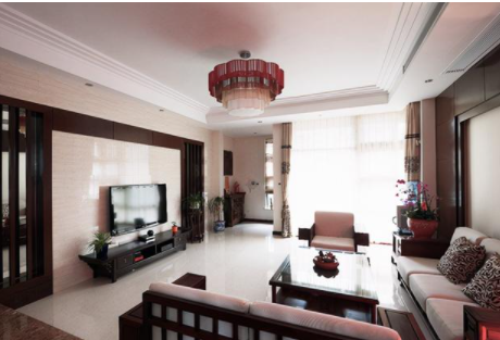 新中式別墅設(shè)計：240㎡新中式別墅，紅木家具與格柵的和諧相融